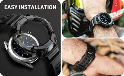 For Galaxy Watch 4 (44mm) SUPCASE Shockproof Case Heavy Duty Rugged Watch Band