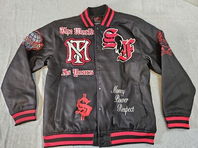 Scarface Varsity Jacket - ALL WOOL Movie-Inspired Bomber Reason Brand Size XL