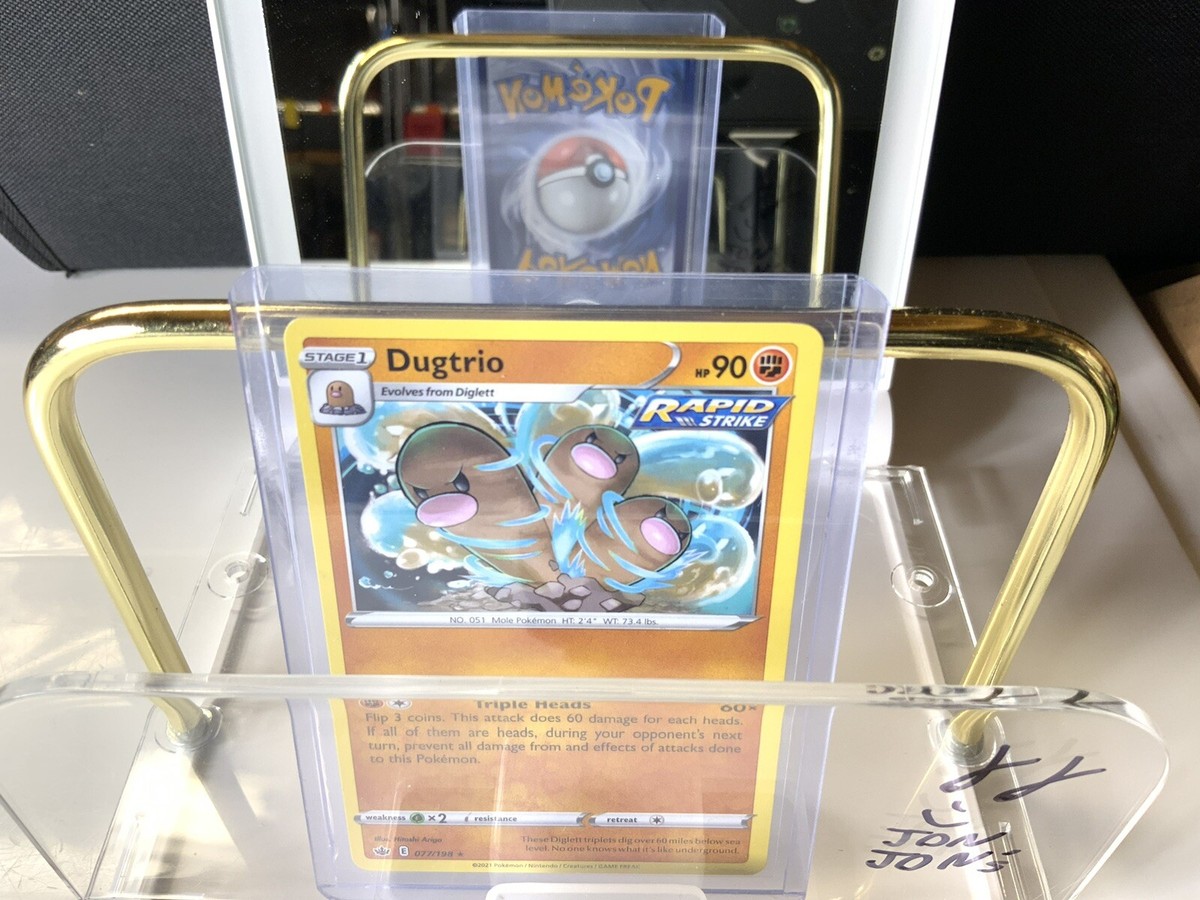 Dugtrio Rapid Strike Regular Rare Fighting Pokemon CHILLING REIGN