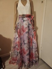 Eliza J Floral Chiffon Skirt Ballgown Size 8