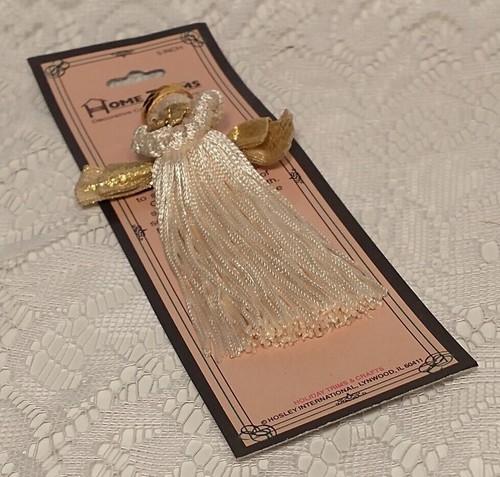 Tasseled Angel Ivory Gold Hosely Inc Fringed Angelic Anytime Decoration tblmw1 - Picture 8 of 9