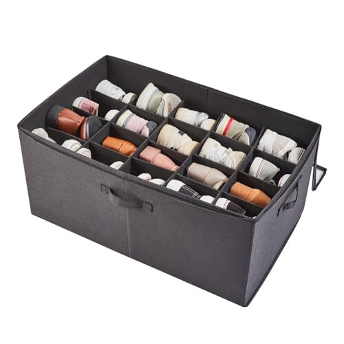 Space-Saving Black Shoe Organizer for Closets & Storage  -image