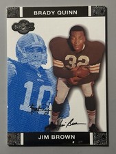 Jim Brown Brady Quinn Rookie 2007 Topps Co-Signers #45 Browns /349 Football Blue