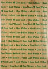 Hampton Art GOOD LUCK BEST WISHES Background Wood Mount Rubber Stamp For Cards