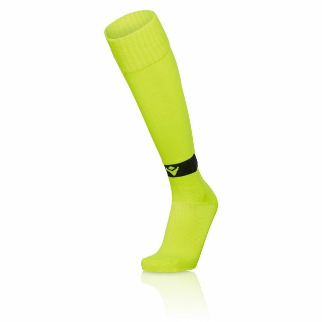 Macron Football Soccer Referee 19 Mens Junior Socks Neon Yellow Black