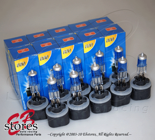 Super White 5pair 12V 27w 880 Xenon Gas HID Foglight Light Bulbs 5000K 10pcs - Picture 1 of 1