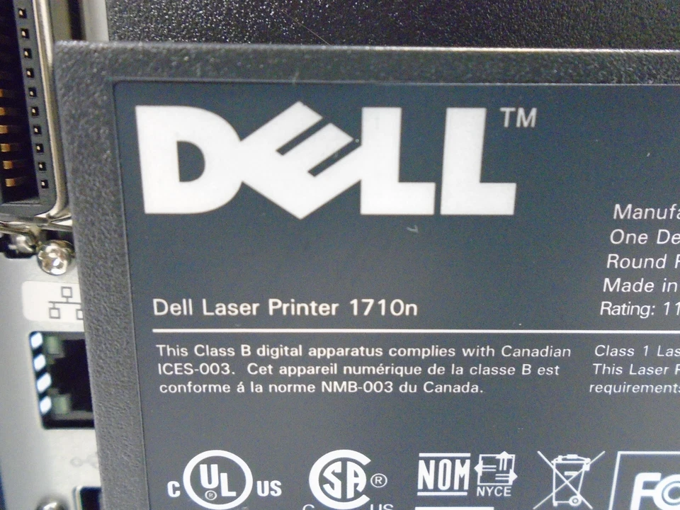Dell Gray Laser Printer 1710n - Image 4 of 4