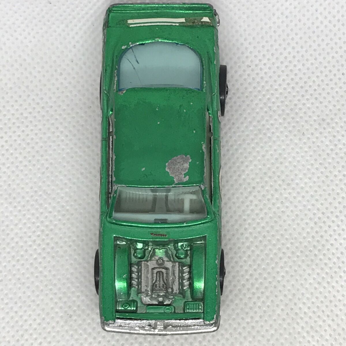 Hot Wheels Redline King 'Kuda #3 1969 Green White Int. Made Hot Wheels Redline King 'Kuda #3 1969 Green White Int. Made