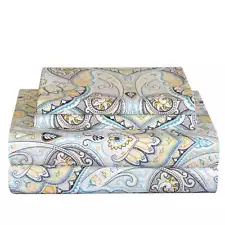 Pointehaven 200 TC Cotton Paisley Printed Percale Bed Sheet