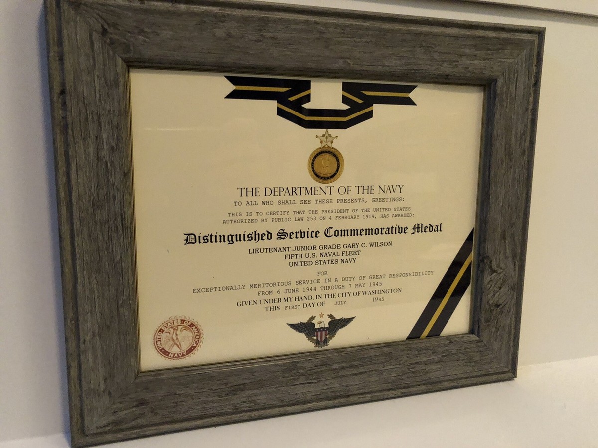 NAVY DISTINGUISHED SERVICE COMMEMORATIVE CERTIFICATE Type-2
