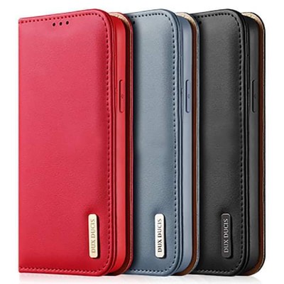 DUX DUCIS Echtleder Flip RFID Geldbörse Etui für Apple iPhone 15 Plus