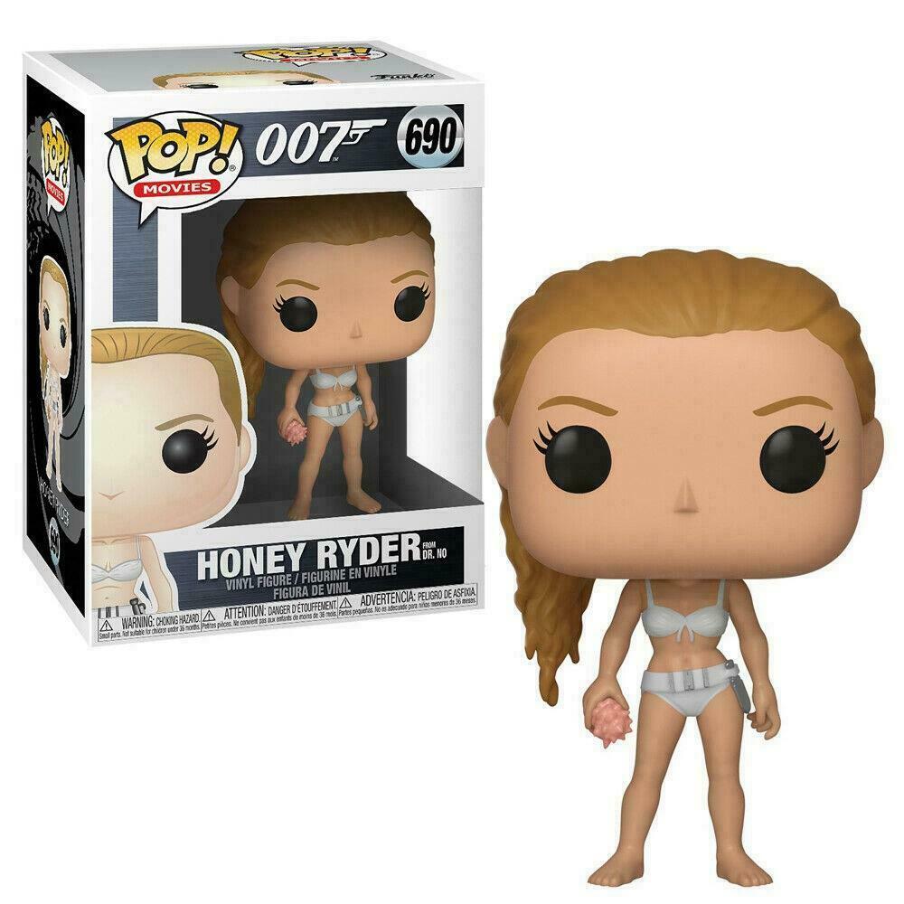 Funko Pop! Movies 690 Honey Ryder 007 Dr. No. James Bond With Protector New Nib