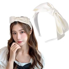 Knotted Bow Headbands White Hair Accessories Bowknot Hair Bands Women Girls