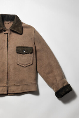 VTG 20s 30s HUDSON BAY BLANKET TWO TONE CHIN STRAP WOOL JACKET