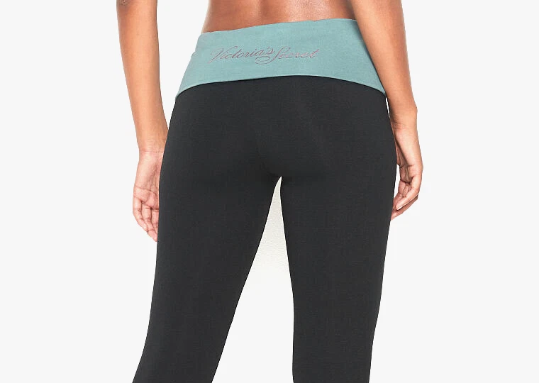 VICTORIA'S SECRET INCREDIBLE MOST-LOVED COTTON FOLDOVER LEGGING L