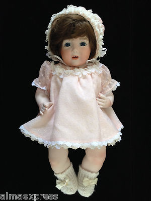 JD Kestner Ges Gesch Germany Porcelain Reproduction Bisque Baby Girl Doll Dress