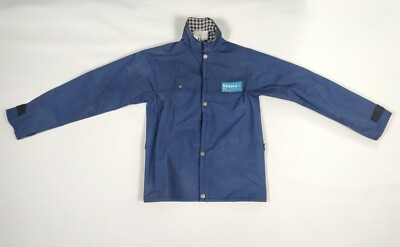 V Vintage Bremen Wind Jacket Windjacke Raincoat Regenmantel Blau Blue xS 