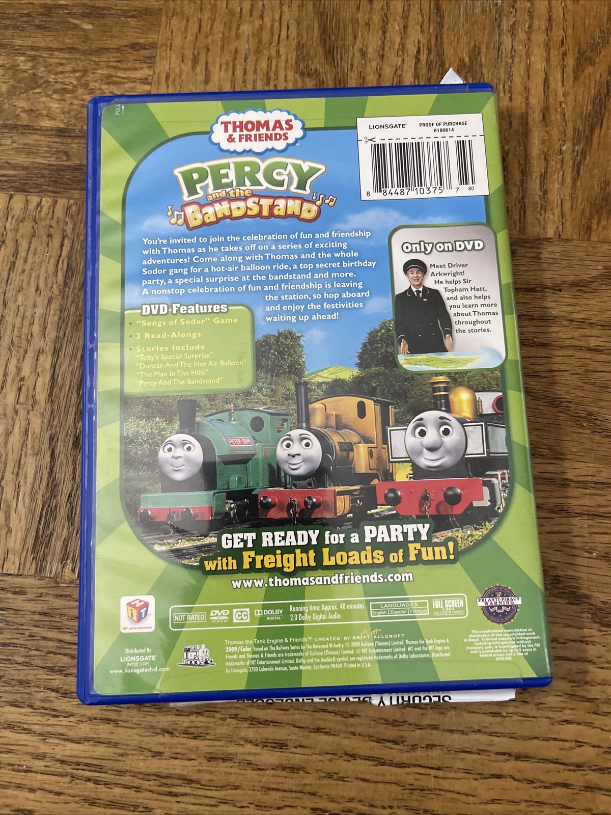 Thomas And Friends Percy And The Bandstand DVD BLUE CASE