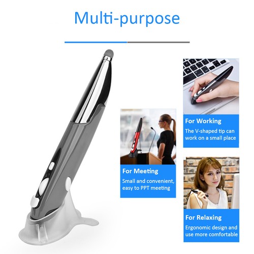 2.4Ghz Wireless Optical Touch-pen Mouse 1600DPI Ergonomic Mice Pen for PC Laptop - Picture 9 of 12