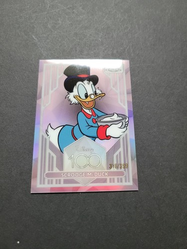 2023 Topps Chrome Disney 100 Scrooge McDuck #87 Pink Refractor /399 - Picture 2 of 4