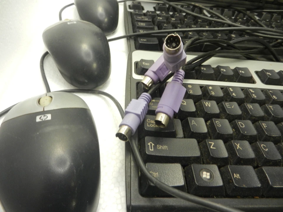 4X LOT HP KB-0316 Computer Keyboards & Mice Mouse PS/2 Connectors - Image 3 of 4