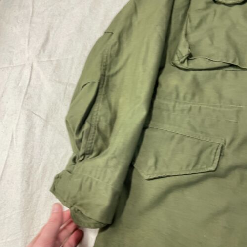 Vintage M-65 Field Jacket Coat Cold Weather OG-107 70s Air Force Military Green - Picture 14 of 21