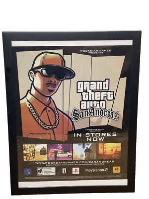 Affiche Promotionnelle Originale GTA San Andreas Sur PS2 (2004) - Bon état