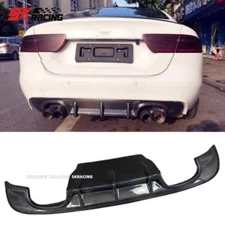 New For 2016-2019 Jaguar XE XF XFL Carbon Fiber Rear Bumper Diffuser Spoiler Lip