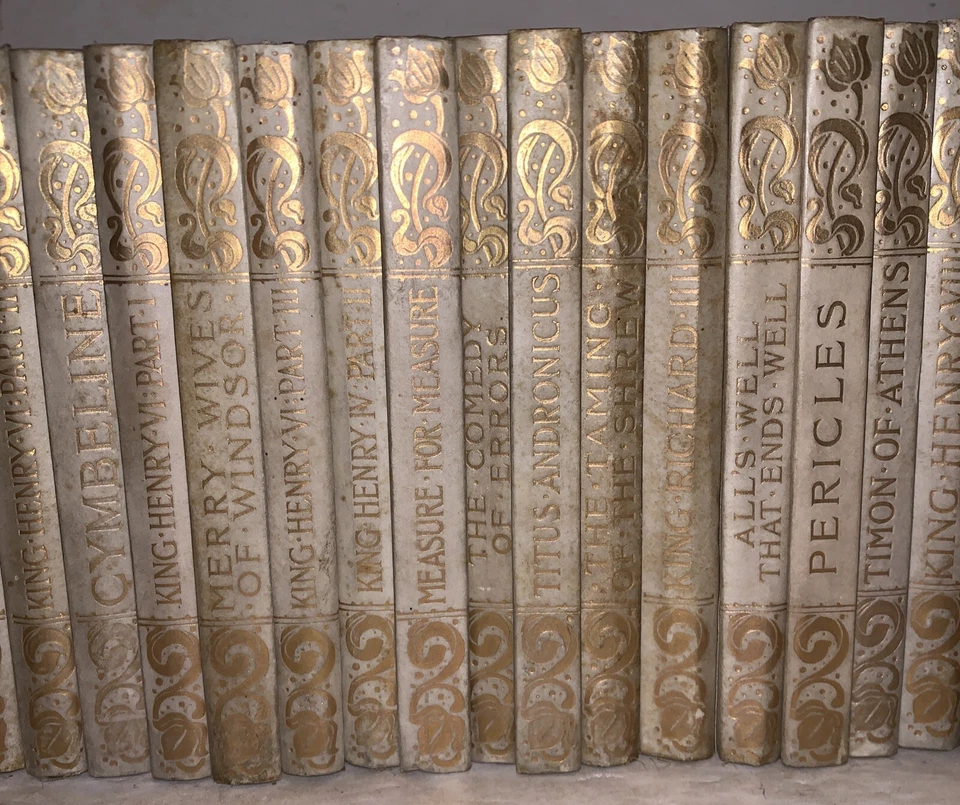 1 of 200 JAPANESE VELLUM, 1899-1902, 1st, 39 VOL SET, THE CHISWICK SHAKESPEARE - Image 4 of 4