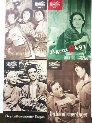 4 FILME AUS CHINA 1960 Progress-Film-Programm 2+6+27+53/1960