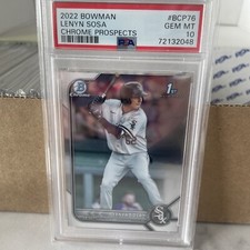 2022 Bowman Chrome Prospects Lenyn Sosa PSA 10 1st Gem MT Chicago White Sox