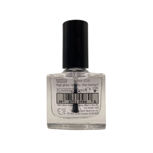 Clear Marks and Spencer Nail Polish Varnish Colour M&S 8ml High Gloss - Picture 2 of 3