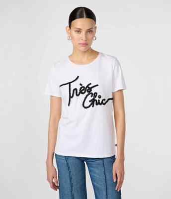 Karl Lagerfeld Women's Tres Chic Fringe Tee, Style# L4WHA071, Size M