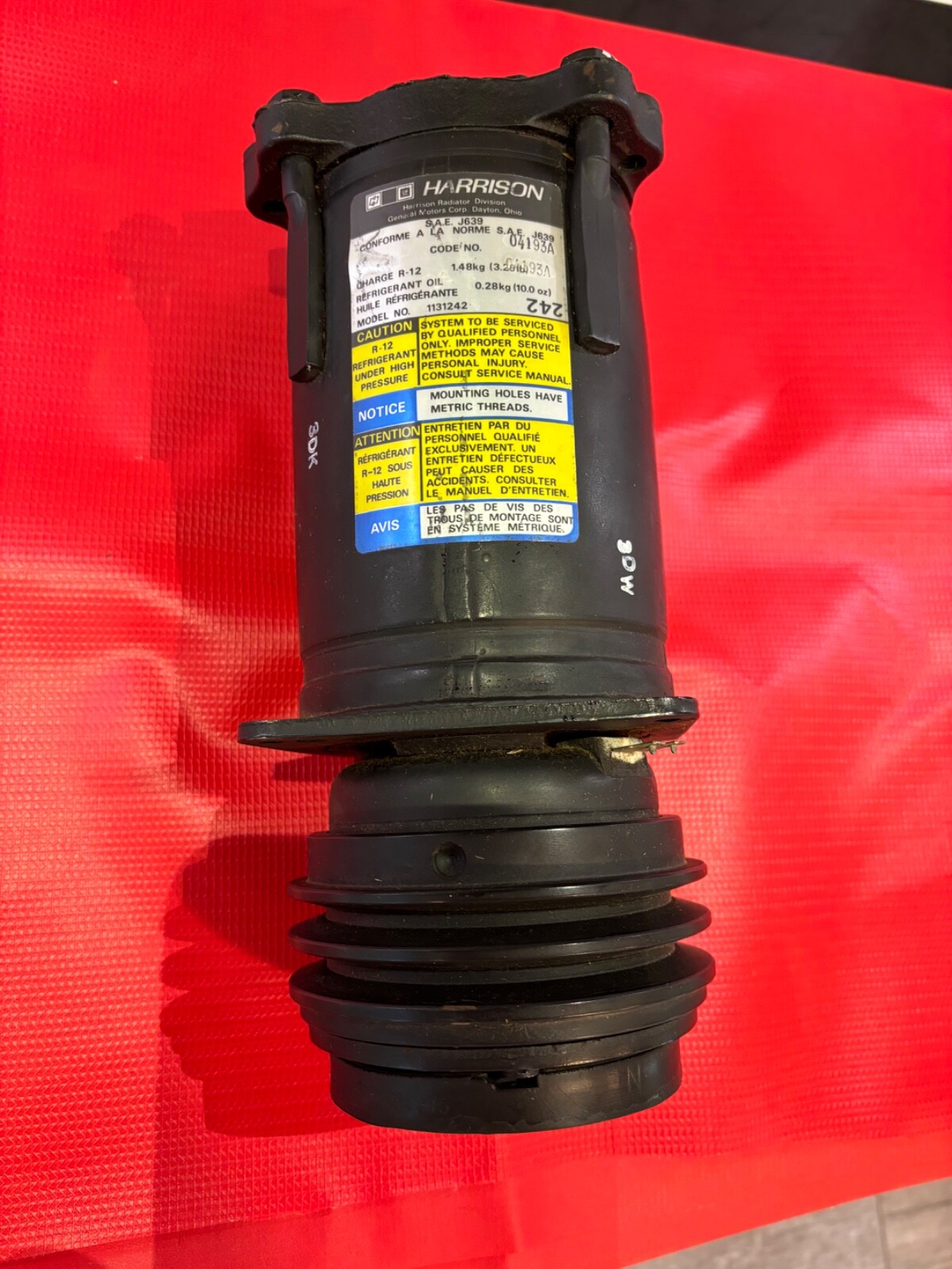 NOS GM A6 AC Harrison Compressor Rolls Royce, Cadillac, Double Pulley