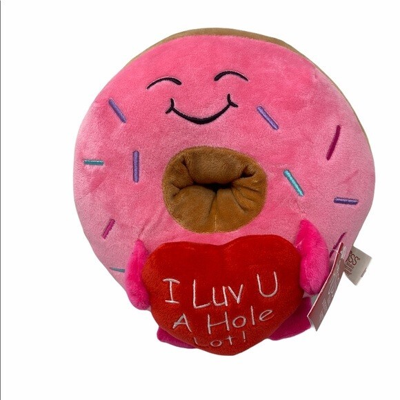 RUSS MAKE SOMEONE HAPPY 9" I LUV YOU A HOLE LOT DONUT STUFFED PLUSH