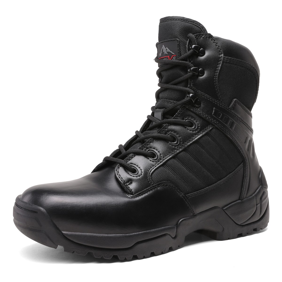 NORTIV8 Men's Military Tactical Work Boots Side Zipper Hiking