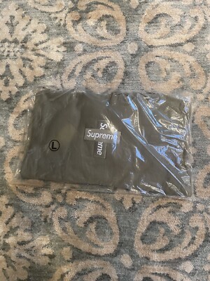 Supreme Cross Box Logo Hooded Sweatshirt Olive FW20 - Size L - NWT