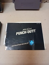 1987 Nintendo NES Mike Tyson's Punch-Out Case Cartridge Sleeve Box & Manual