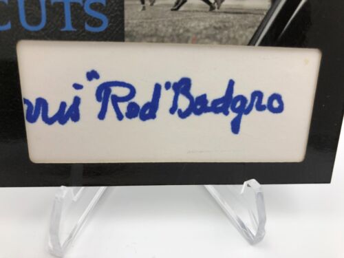 MORRIS RED BADGRO AUTO 2010 Panini GRIDRION CUTS RARE/18 Card NFL NY GIANTS HOF - Picture 2 of 7