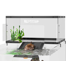 Turtle Basking Platform Dock - Stainless Steel Turtle Ramp, Non-Slip Surface -