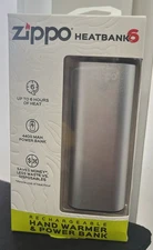 Zippo Silver Heatbank 6 Rechargeable Hand Warmer 40608