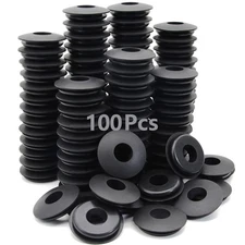 100pcs Glad Hand Seals Rubber Truck Gladhand Seals Black Polyurethan...