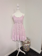 Altar'd State pink cotton print sexy sundress NWT L