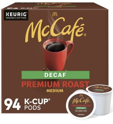 #ad #ad McCafe Decaf Premium Medium Roast K Cup Coffee Pods 94 ct. $70.00