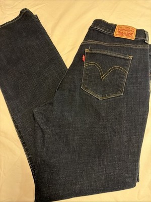 Levi's Women's Classic Bootcut Blue Jeans, Size 12M Dark Blue Wash