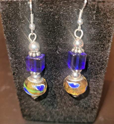 Lampwork/Murano Style Glass Earrings Pierced