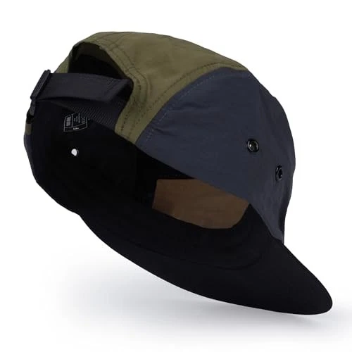 Sombrero de 5 paneles para hombre, ala curva UPF50+ sombreros para el sol rápidos talla única Bo32-verde ejército Foto 3 de 4