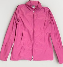 Nike Pink Full Zip Jacket M 8  10 Women  s Athletic Fit High Collar Pockets Y2K
