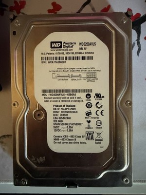 Western Digital 320GB SATA Festplatte, 3.5 Zoll, WD3200AVJS