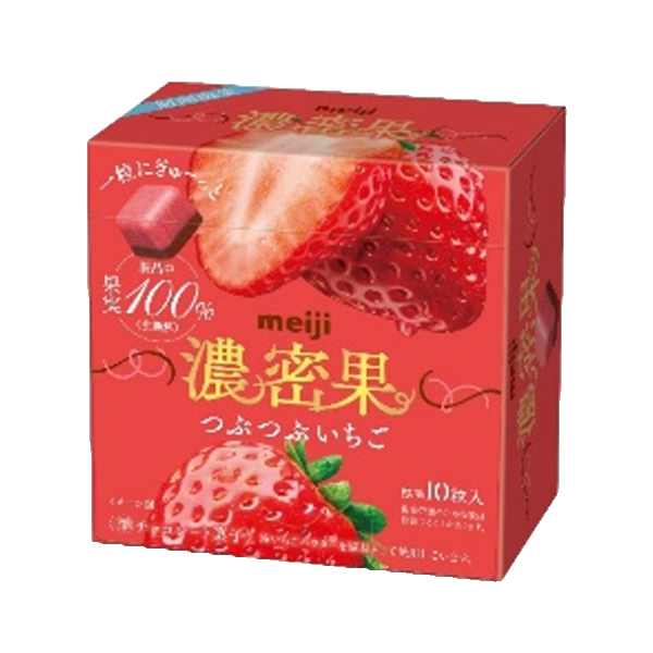 Japan Chocolate Meiji Rich Fruit Strawberry with Fruit Bits Candy